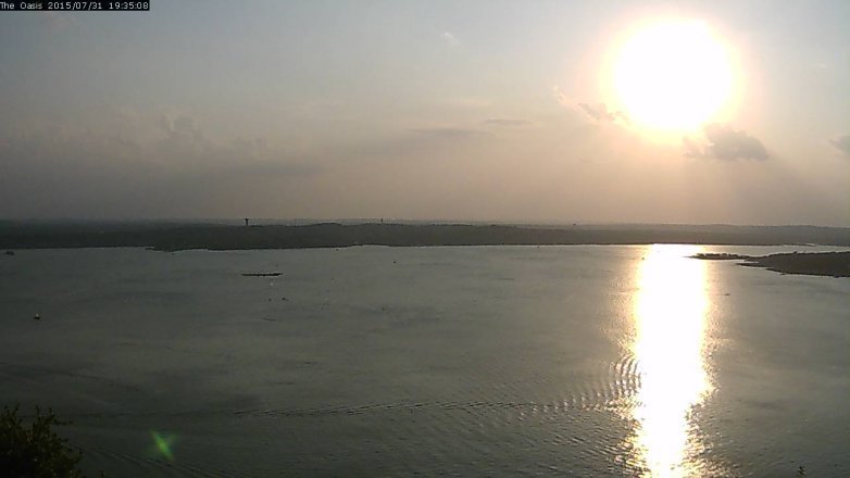 Lake Travis webcam, July 31, 2015 6:45 PM CT