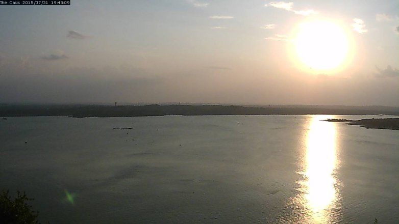 Lake Travis webcam, July 31, 2015 6:50 PM CT