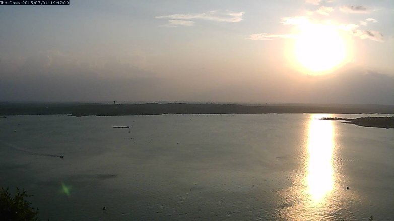 Lake Travis webcam, July 31, 2015 6:55 PM CT