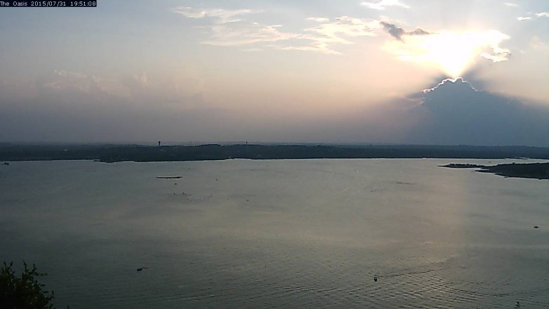 Lake Travis webcam, July 31, 2015 7:00 PM CT