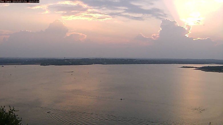 Lake Travis webcam, July 31, 2015 7:15 PM CT