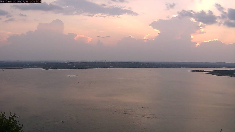 Lake Travis webcam, July 31, 2015 7:25 PM CT