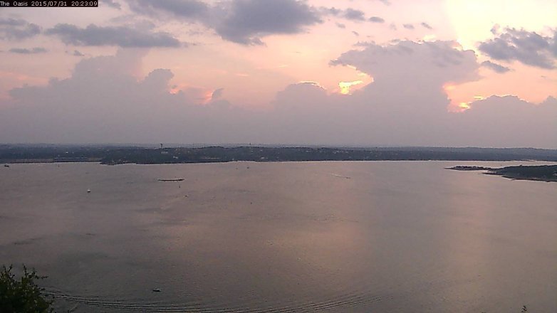 Lake Travis webcam, July 31, 2015 7:30 PM CT