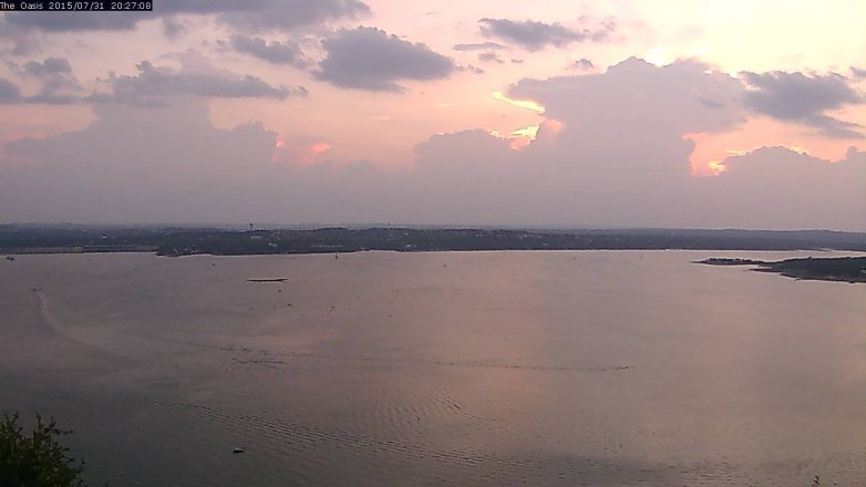 Lake Travis webcam, July 31, 2015 7:35 PM CT