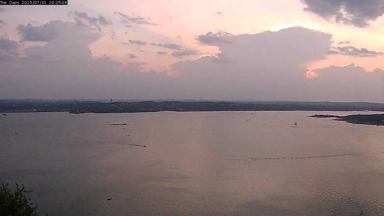 Lake Travis webcam, July 31, 2015 7:40 PM CT