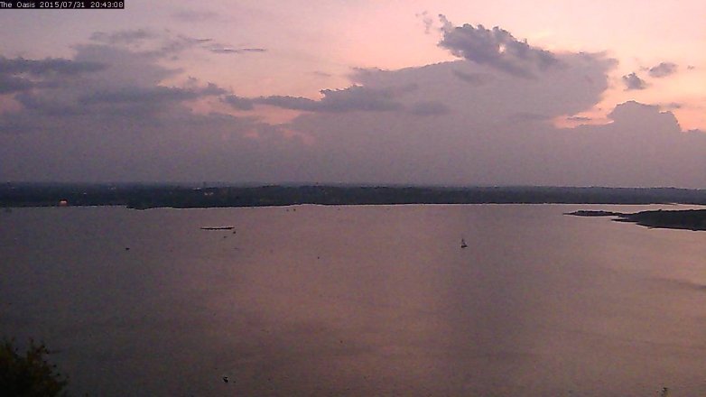 Lake Travis webcam, July 31, 2015 7:50 PM CT