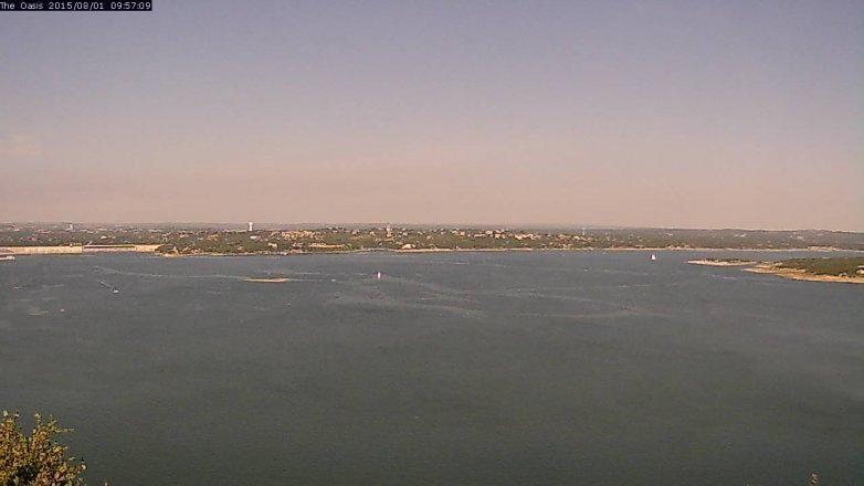 Lake Travis webcam, August 1, 2015 9:05 AM CT
