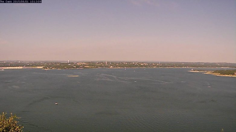Lake Travis webcam, August 1, 2015 9:20 AM CT