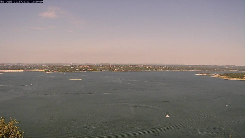 Lake Travis webcam, August 1, 2015 9:35 AM CT
