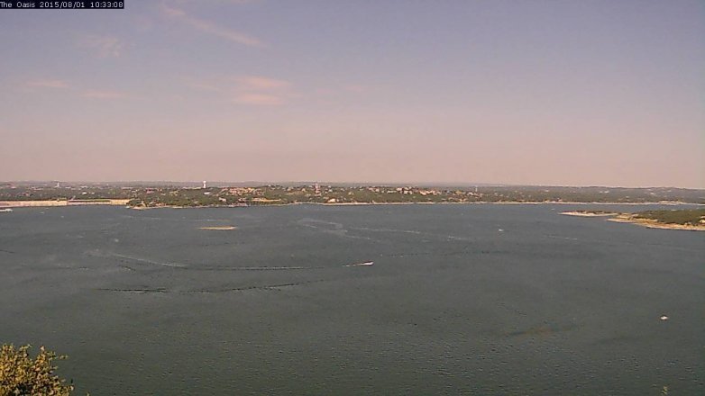 Lake Travis webcam, August 1, 2015 9:40 AM CT