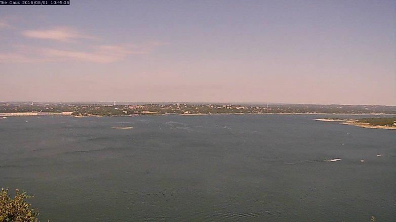 Lake Travis webcam, August 1, 2015 9:50 AM CT