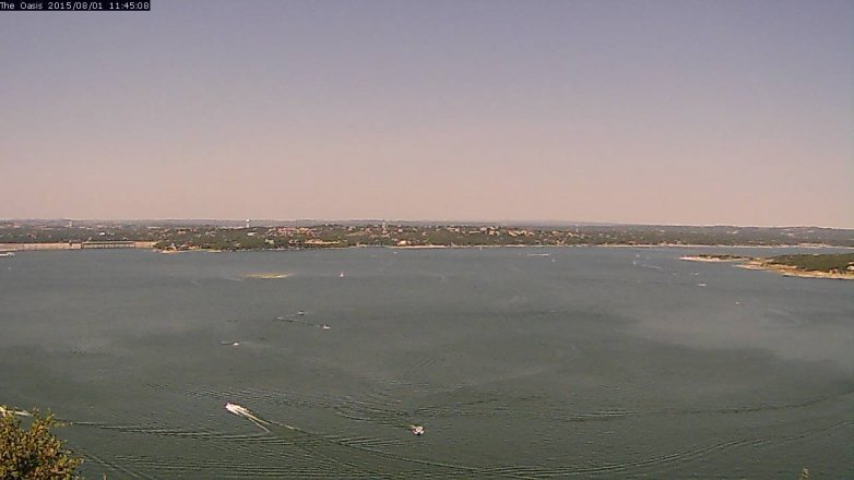Lake Travis webcam, August 1, 2015 10:50 AM CT