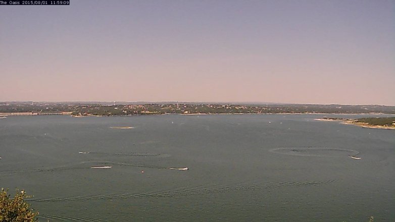 Lake Travis webcam, August 1, 2015 11:05 AM CT