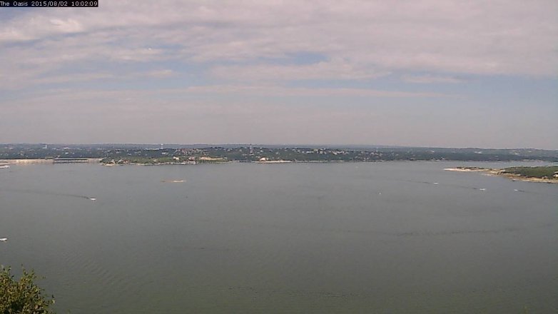 Lake Travis webcam, August 2, 2015 9:10 AM CT