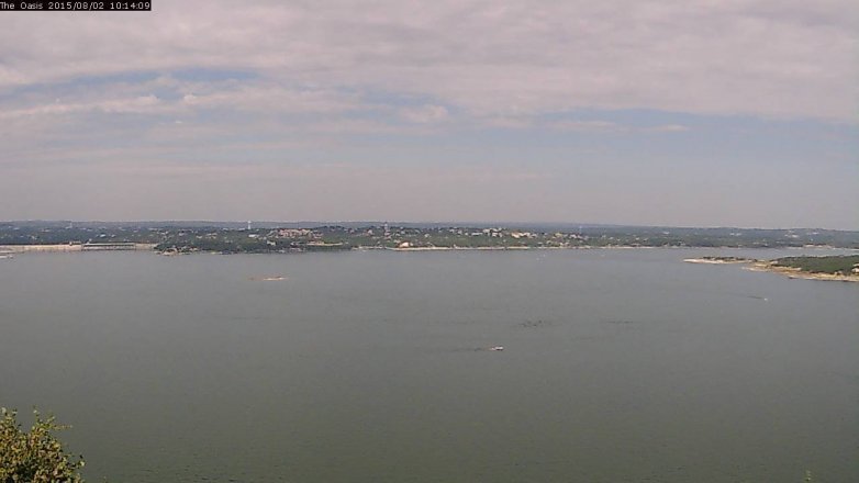 Lake Travis webcam, August 2, 2015 9:20 AM CT