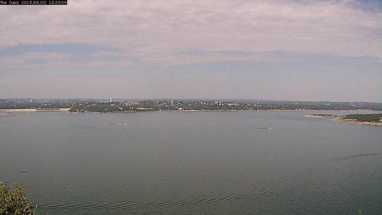 Lake Travis webcam, August 2, 2015 9:35 AM CT
