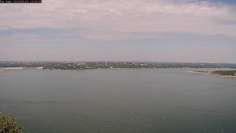Lake Travis webcam, August 2, 2015 9:40 AM CT