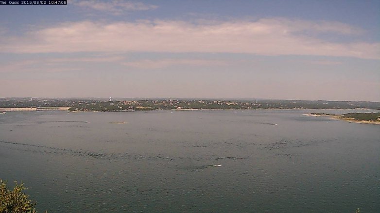 Lake Travis webcam, August 2, 2015 9:55 AM CT