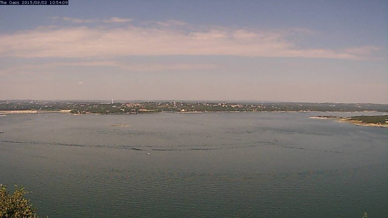 Lake Travis webcam, August 2, 2015 10:00 AM CT