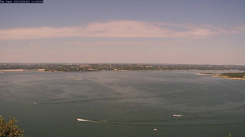 Lake Travis webcam, August 2, 2015 10:15 AM CT