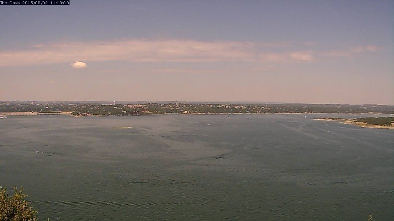 Lake Travis webcam, August 2, 2015 10:25 AM CT