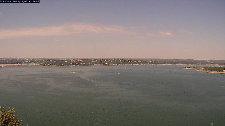 Lake Travis webcam, August 2, 2015 10:30 AM CT
