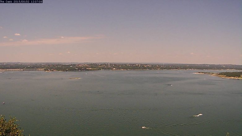 Lake Travis webcam, August 2, 2015 11:15 AM CT