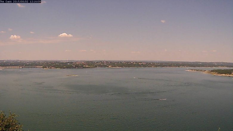 Lake Travis webcam, August 2, 2015 11:25 AM CT