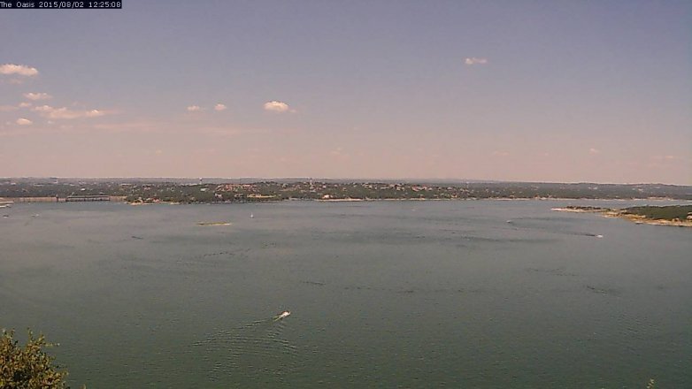 Lake Travis webcam, August 2, 2015 11:30 AM CT