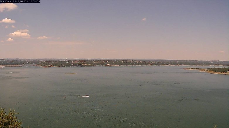 Lake Travis webcam, August 2, 2015 11:35 AM CT