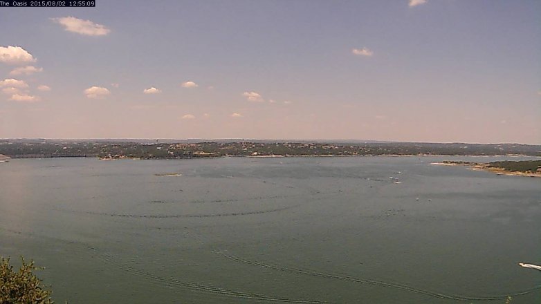 Lake Travis webcam, August 2, 2015 12:00 PM CT