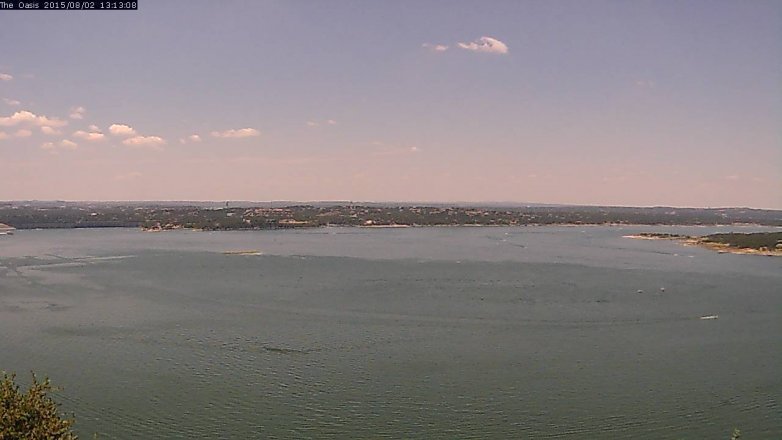 Lake Travis webcam, August 2, 2015 12:20 PM CT