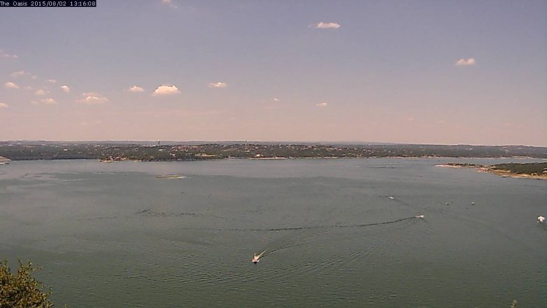 Lake Travis webcam, August 2, 2015 12:25 PM CT