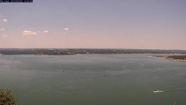 Lake Travis webcam, August 2, 2015 12:35 PM CT