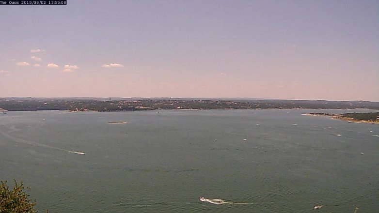 Lake Travis webcam, August 2, 2015 1:00 PM CT