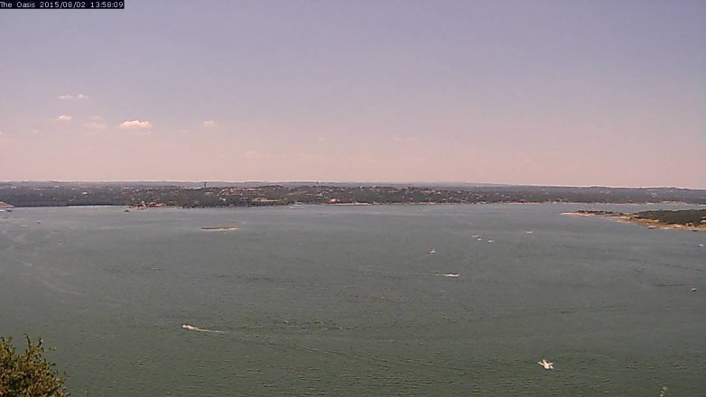 Lake Travis webcam, August 2, 2015 1:05 PM CT