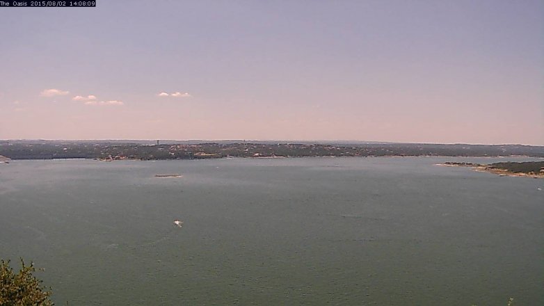 Lake Travis webcam, August 2, 2015 1:15 PM CT
