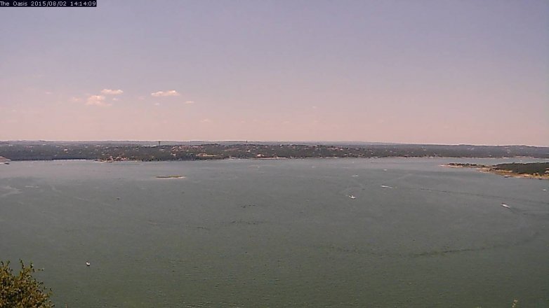Lake Travis webcam, August 2, 2015 1:20 PM CT