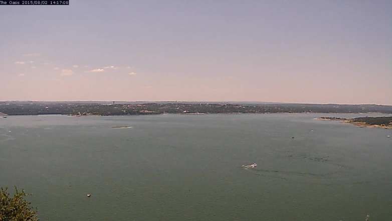 Lake Travis webcam, August 2, 2015 1:25 PM CT