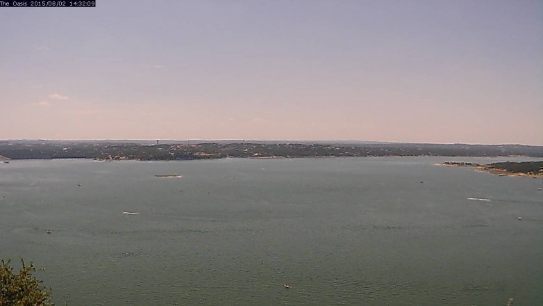 Lake Travis webcam, August 2, 2015 1:40 PM CT