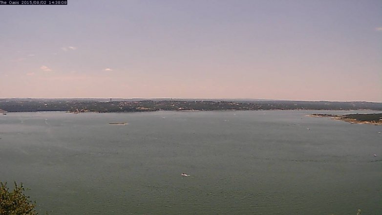 Lake Travis webcam, August 2, 2015 1:45 PM CT