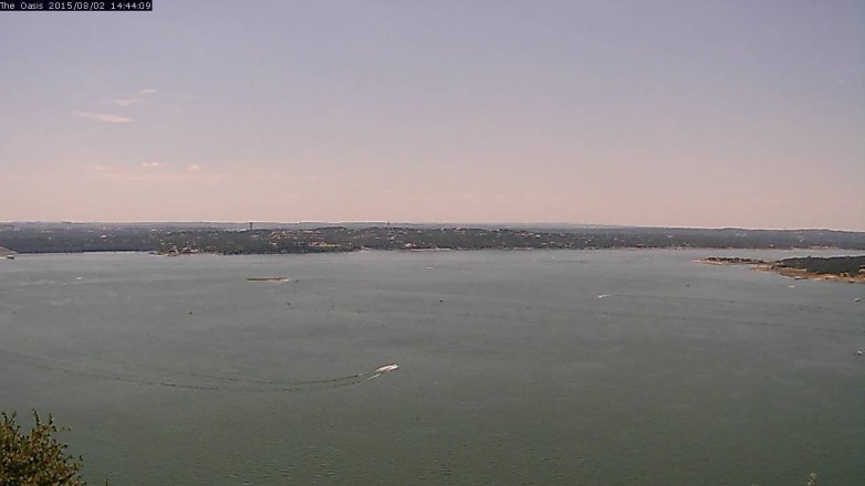 Lake Travis webcam, August 2, 2015 1:50 PM CT