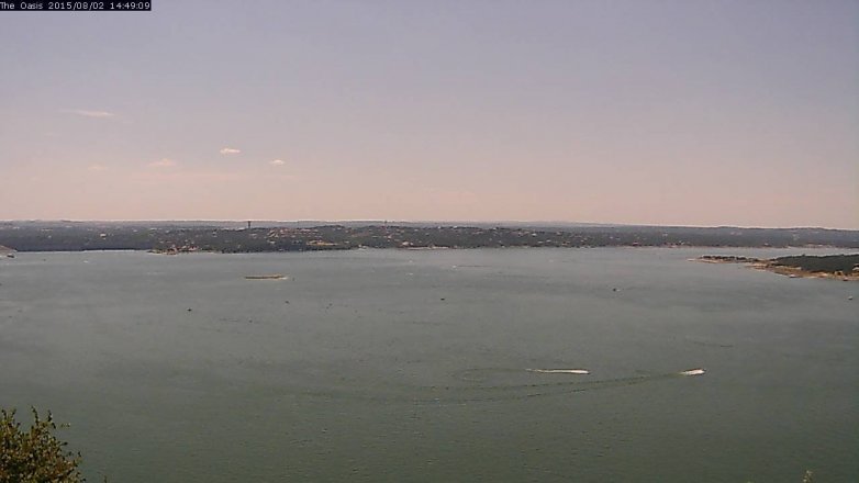 Lake Travis webcam, August 2, 2015 1:55 PM CT