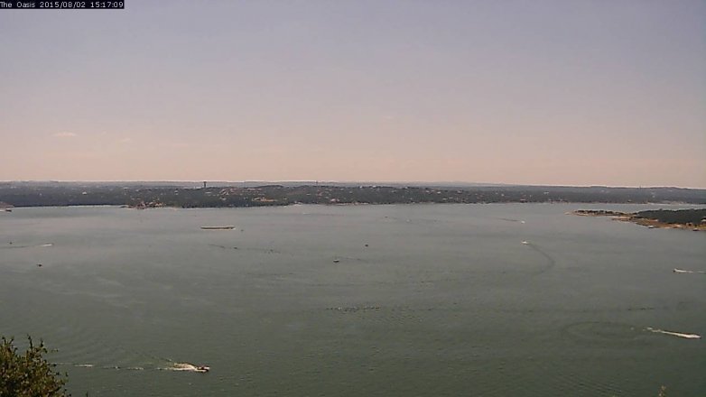 Lake Travis webcam, August 2, 2015 2:25 PM CT