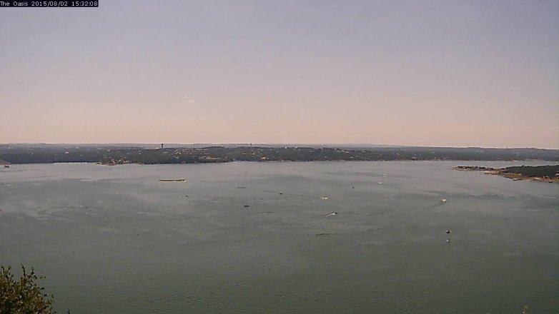Lake Travis webcam, August 2, 2015 2:40 PM CT