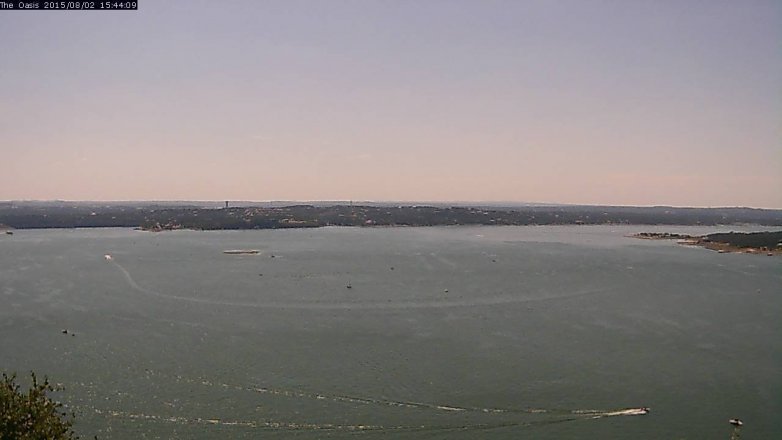 Lake Travis webcam, August 2, 2015 2:50 PM CT