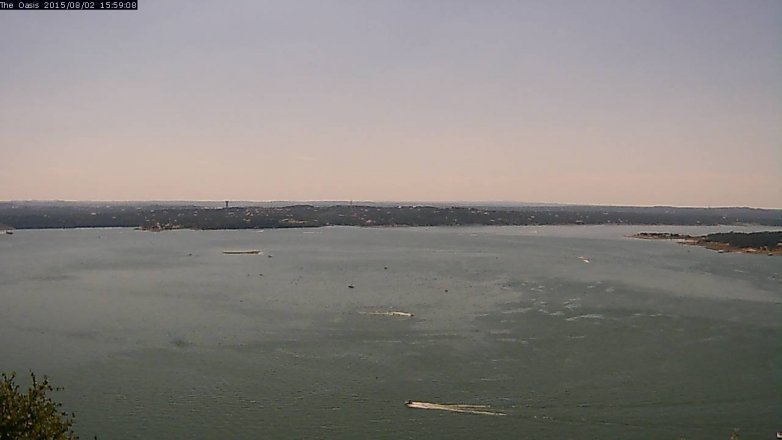 Lake Travis webcam, August 2, 2015 3:05 PM CT