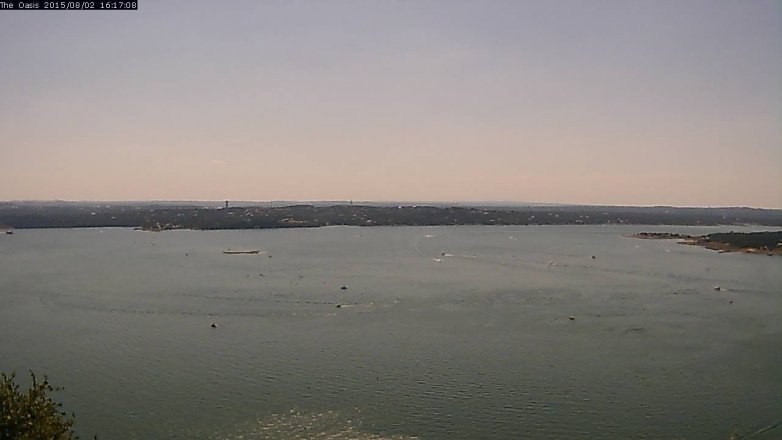 Lake Travis webcam, August 2, 2015 3:25 PM CT
