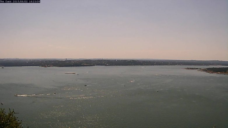 Lake Travis webcam, August 2, 2015 3:30 PM CT