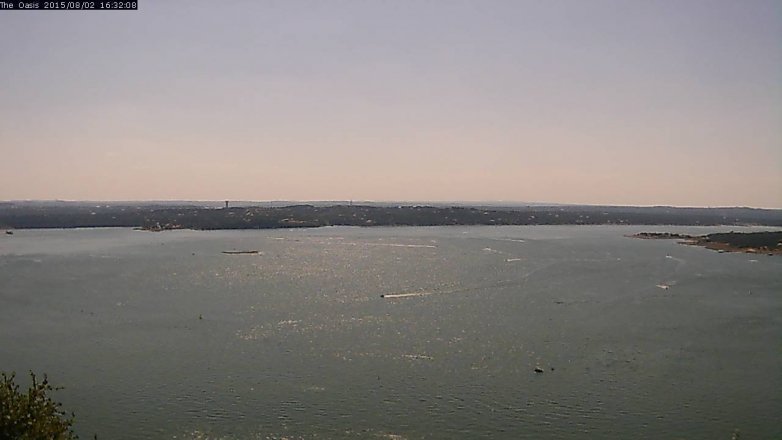Lake Travis webcam, August 2, 2015 3:40 PM CT